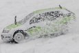 Spragnieni jazdy po białym puchu kierowcy elektrycznych rajdówek spotkali się na zaśnieżonym torze M - 55