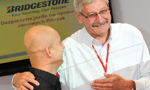 Gwiazdami konferencji prasowej Bridgestone byli Maciej Wisławski i Kajetan Kajetanowicz.