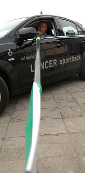 Lancer Sportback testuje Sławek Kruszkowski
